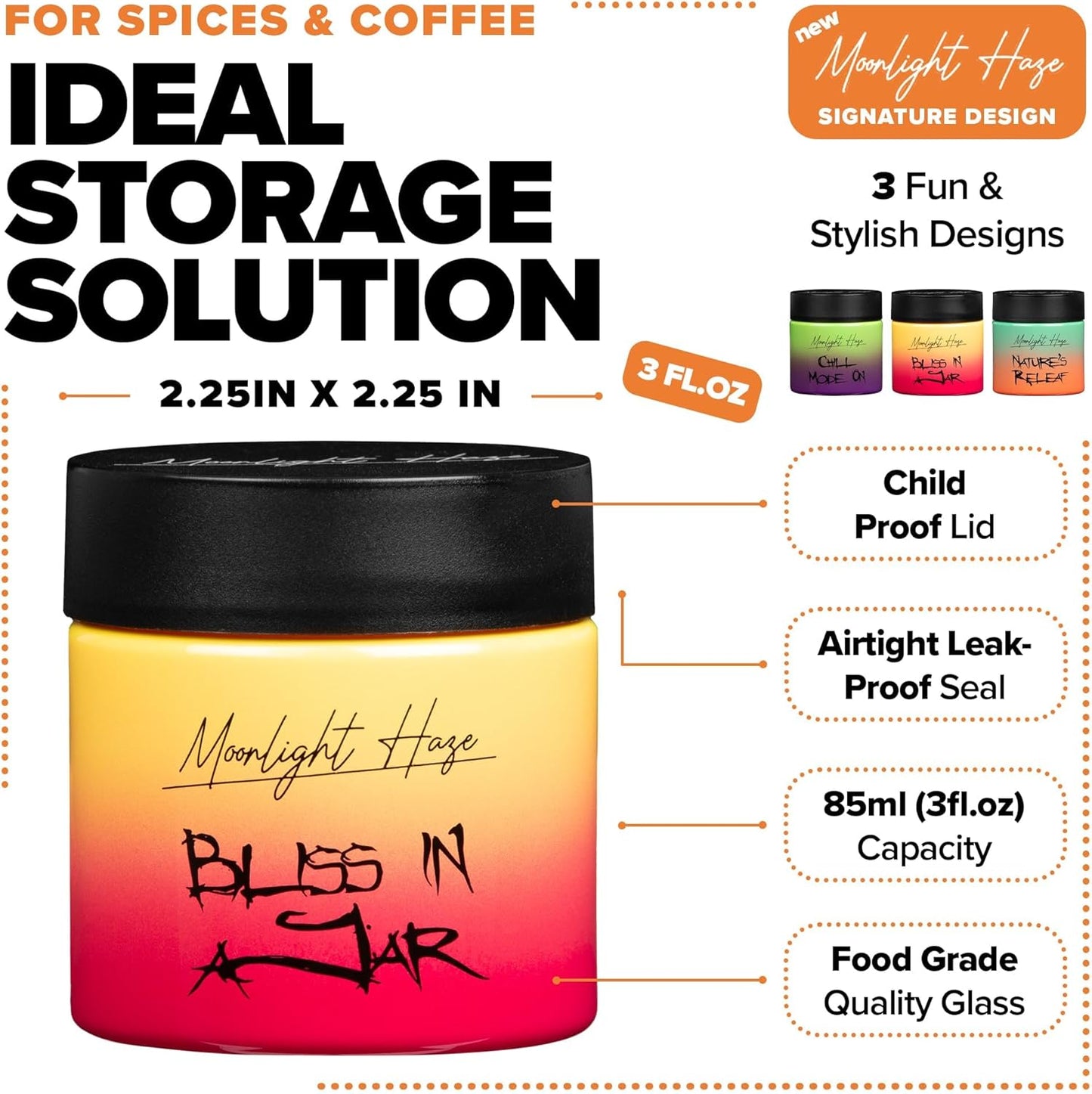 Moonlight Haze Smell Proof Container Stash Jar