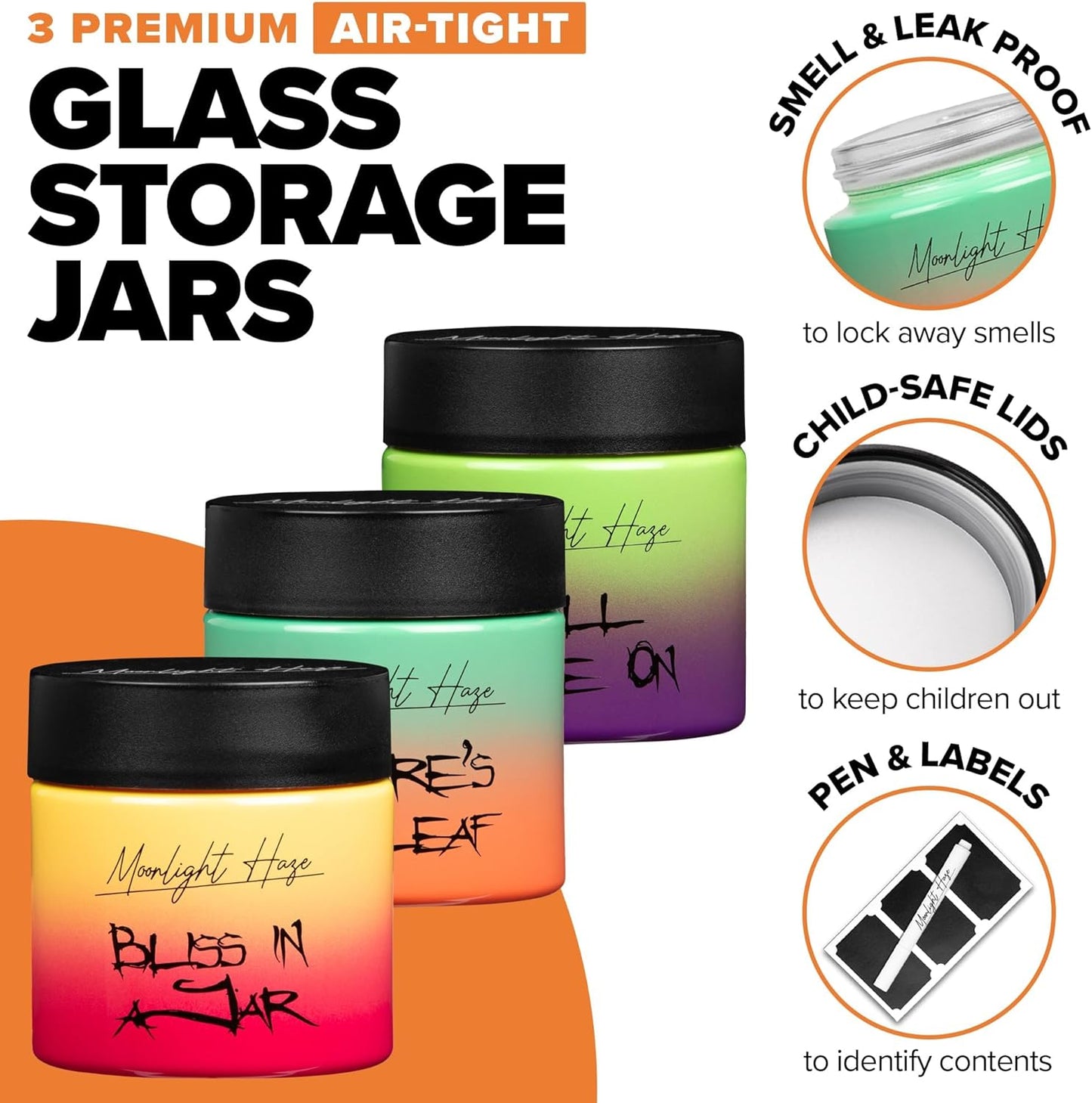 Moonlight Haze Smell Proof Container Stash Jar