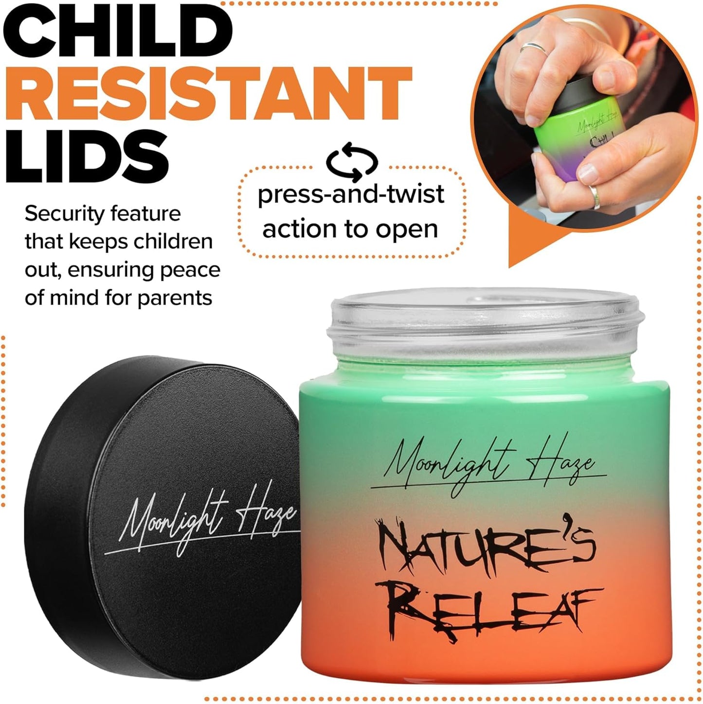 Moonlight Haze Smell Proof Container Stash Jar