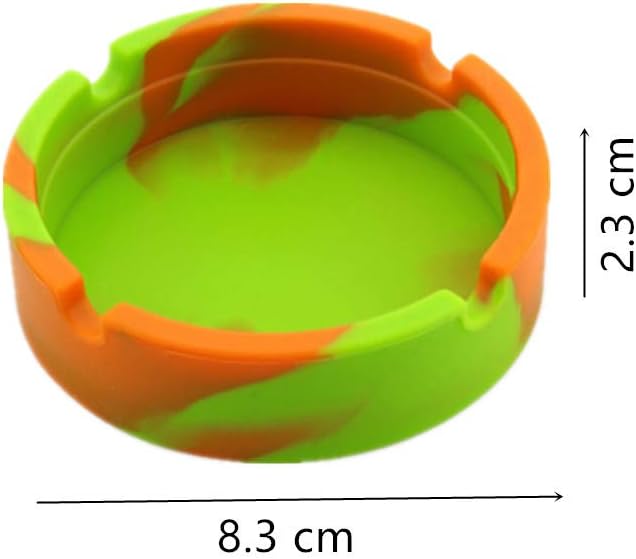4 Pcs Colorful Silicone Ashtray in multicolor, nonstick and heat resistant, displayed for home, office, or restaurant use, stylish and durable.
