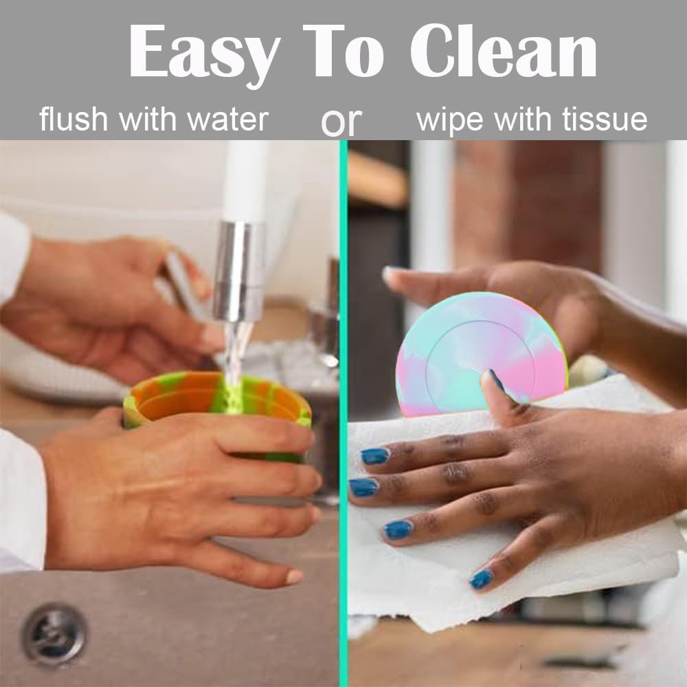 4 Pcs Colorful Silicone Ashtray in multicolor, nonstick and heat resistant, displayed for home, office, or restaurant use, stylish and durable.