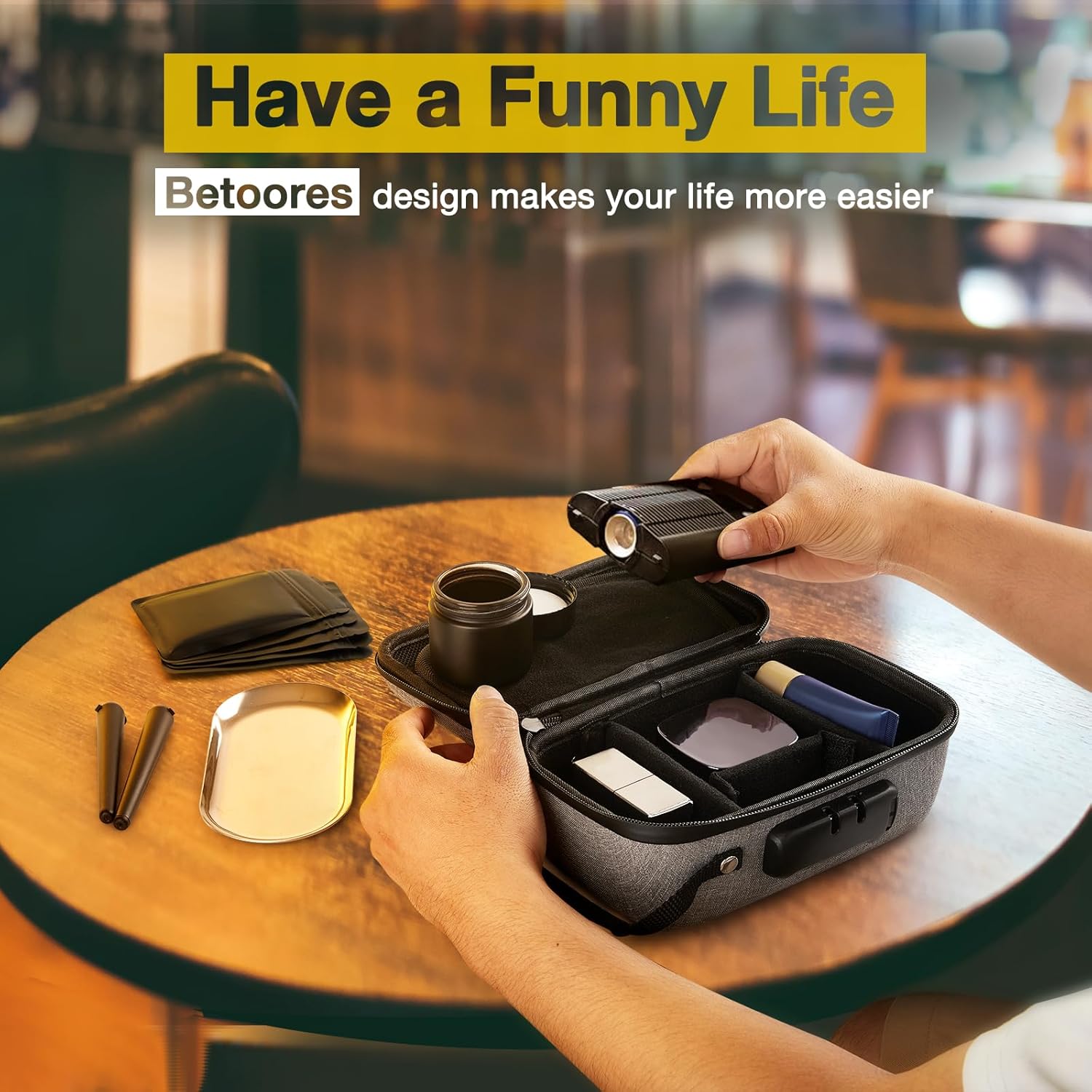 Betoores Smell Proof Bag Gray