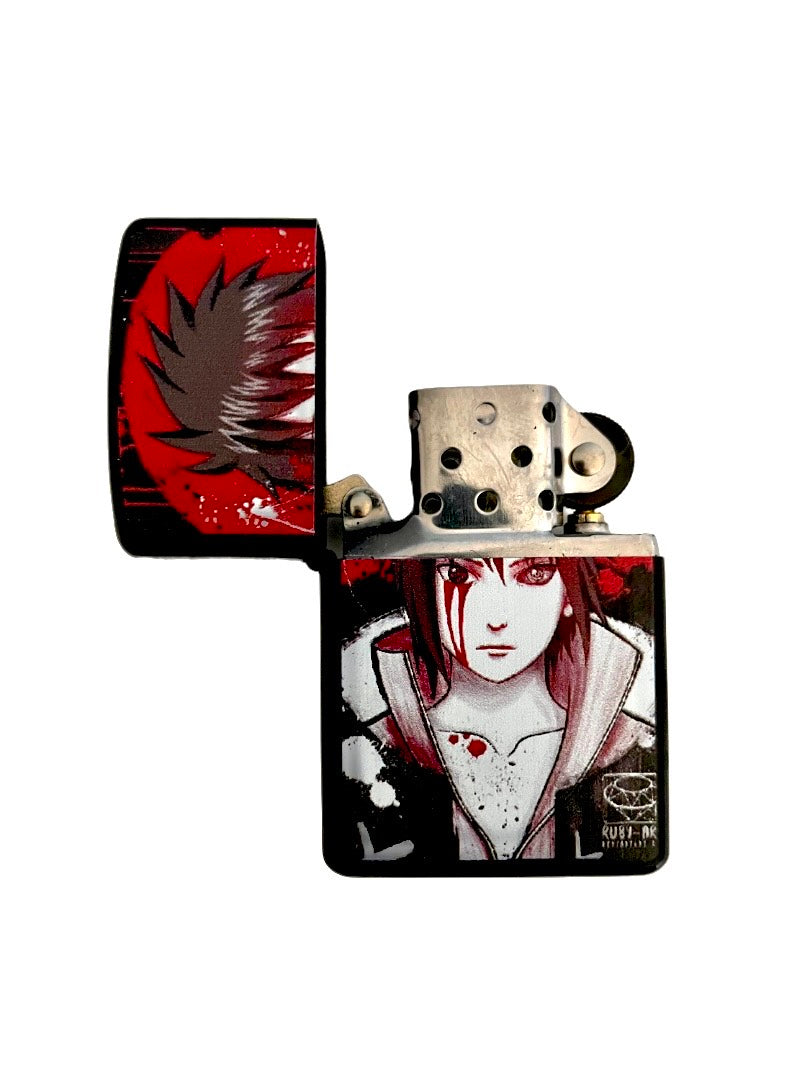 Custom Sasuke Windproof Lighter - Naruto Anime Collectible Torch