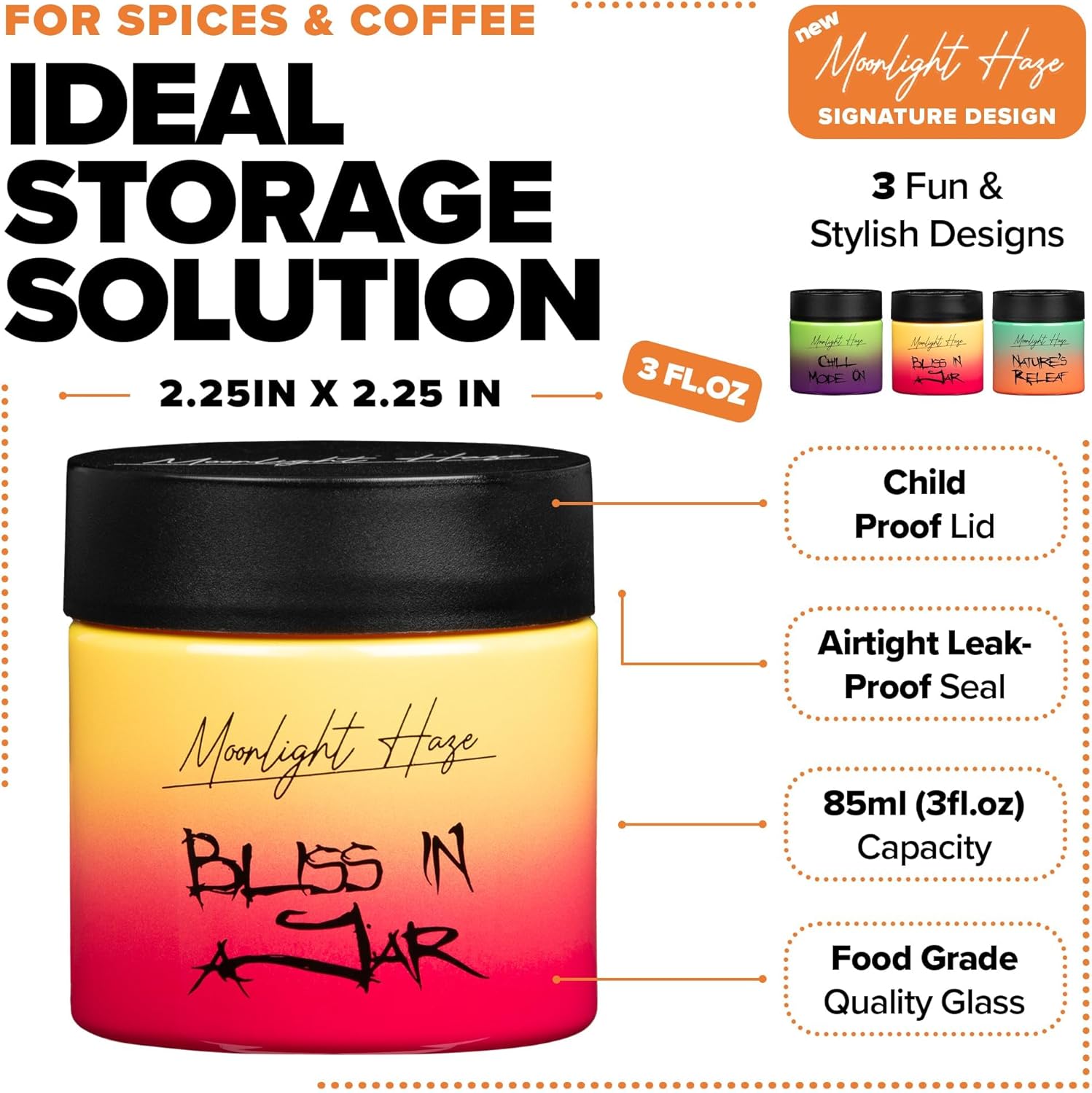 Moonlight Haze Smell Proof Container Stash Jar