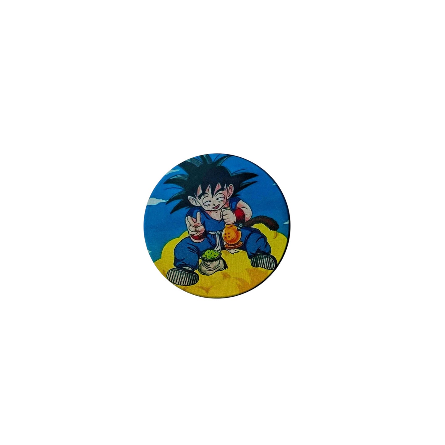 close-up of custom goku grinder 4 part 50mm grinder