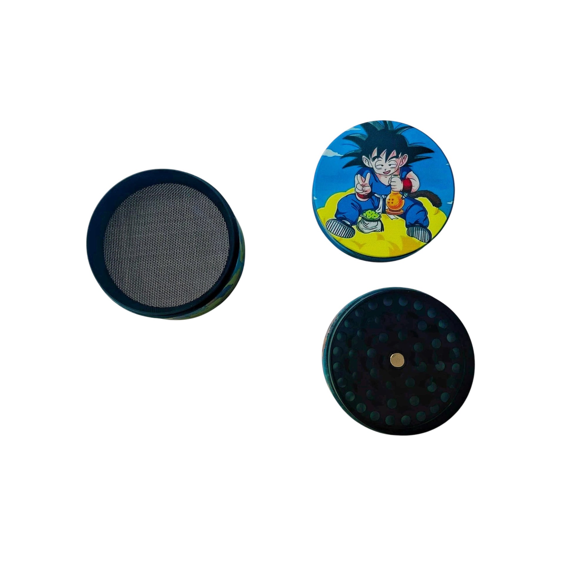 left side of custom goku 4 part 50mm grinder