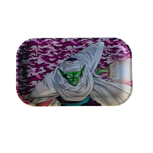 Front of Custom Piccolo large rolling tray with premium Dragon Ball Z design